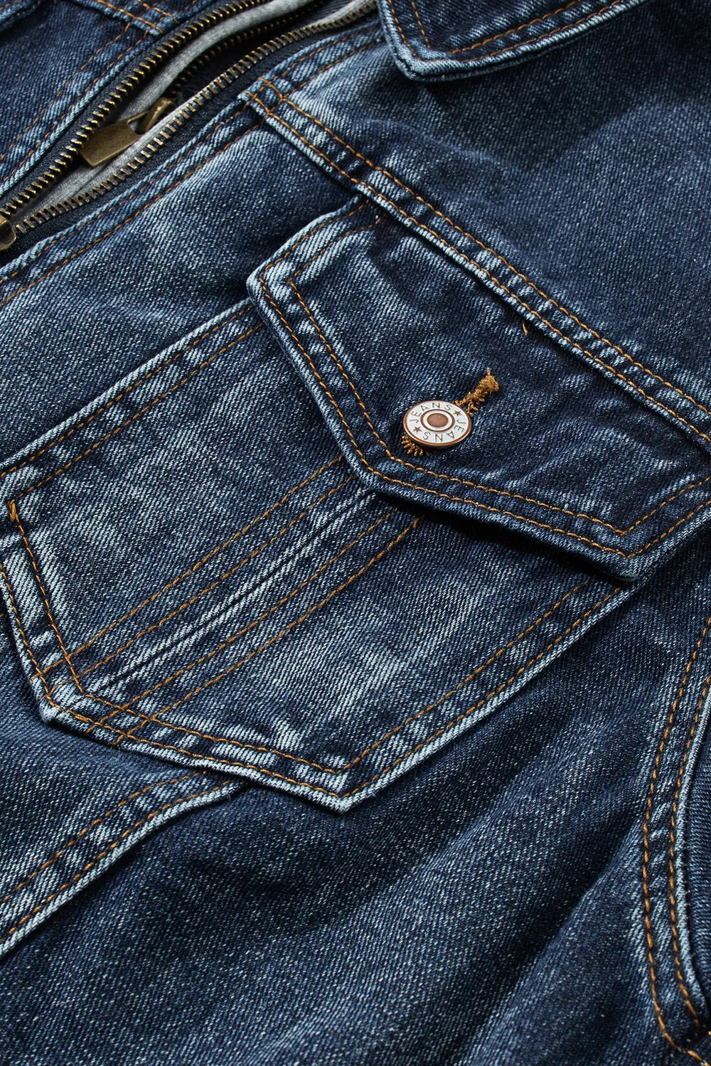 Faux Two-Piece Hooded Zip-Up Denim Jacket | Denim Jackets Daverri Fashions