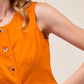 SO ME Slim Fit Button Front Game Day Color Denim Vest Top Vests