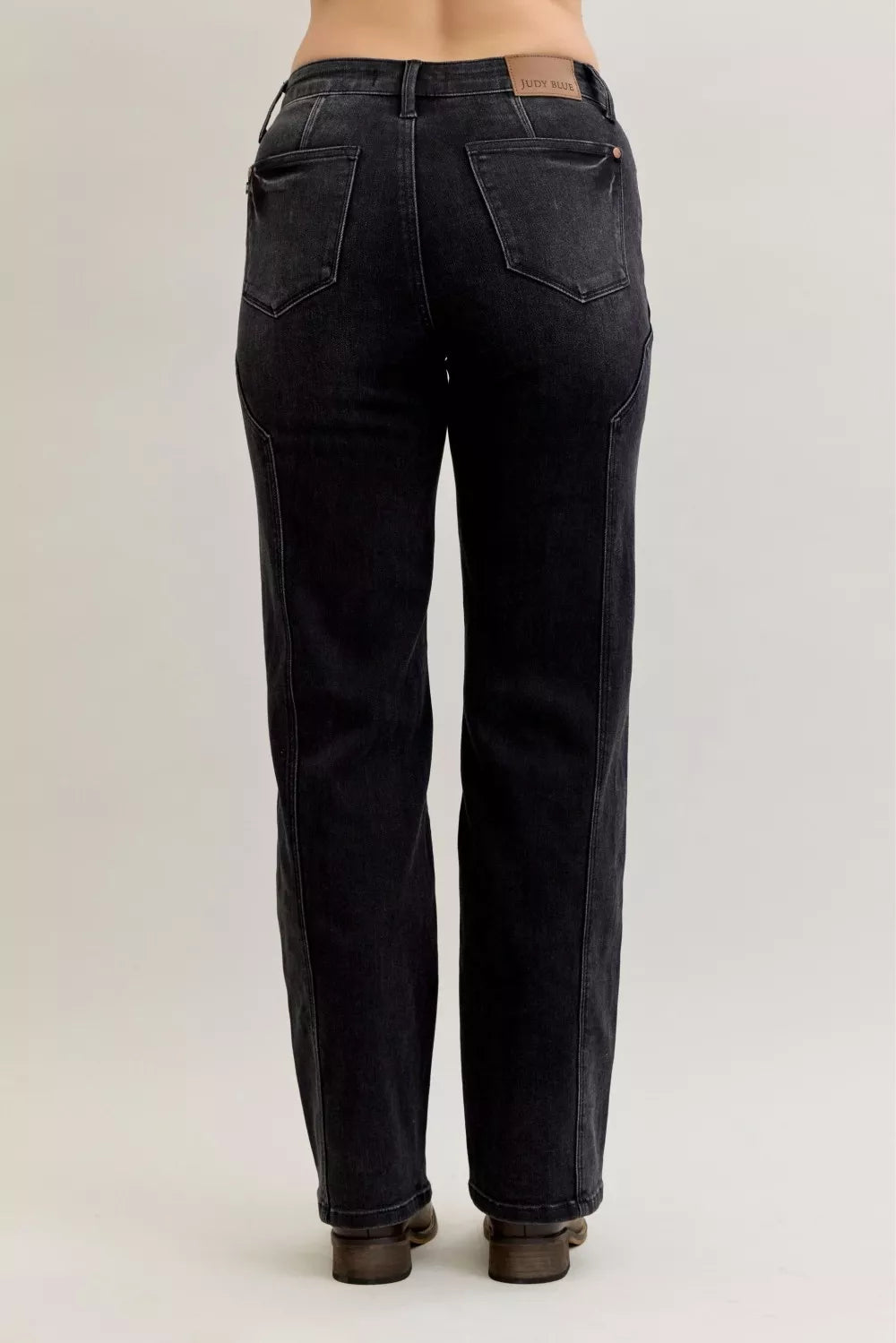 Judy Blue Mid Rise Straight Western Seam Detail Jeans | Jeans Daverri Fashions