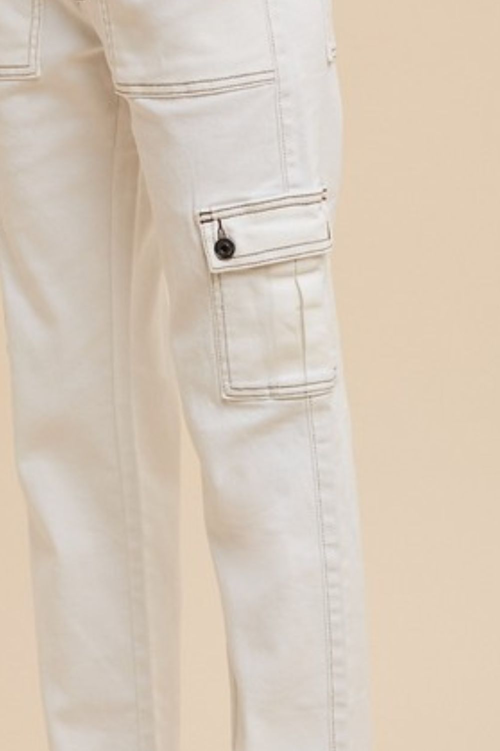 Annie Wear Straight Leg Jeans with Cargo Pockets Bottoms