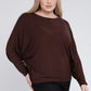 Zenana Plus Batwing Sleeve Knit Top-Casual Comfort Shirts & Tops