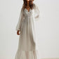 Daverri Fashions Boho Chic Crochet Lace Maxi Dress - DAVERRI FASHIONS