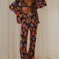 Printed Button Up Shirt and Pants Set - DAVERRI FASHIONS