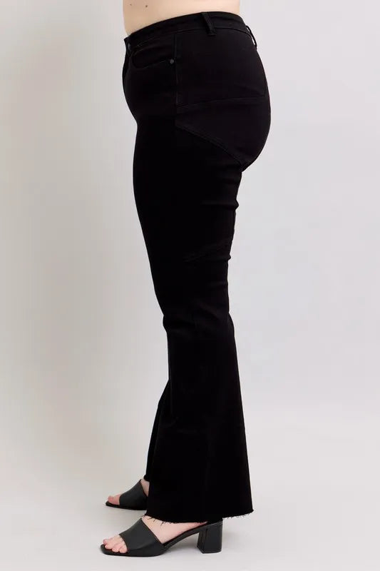 Judy Blue Full Size High Waist Star Seam Detail Flare Jeans
