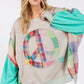 SAGE + FIG Contrast Peace Patch Dropped Shoulder Sweatshirt Sweatshirts