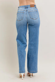 Judy Blue Full Size High Waist Straight Jeans Plus Size | Jeans Daverri Fashions