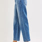 RISEN High Rise Crop Boyfriend Tapered Jeans - DAVERRI FASHIONS