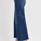 RISEN Raw Hem Wide Leg Attached Buckle Jeans Jeans