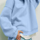 Round Neck Dropped Shoulder Long Sleeve Sweatshirt - DAVERRI FASHIONS