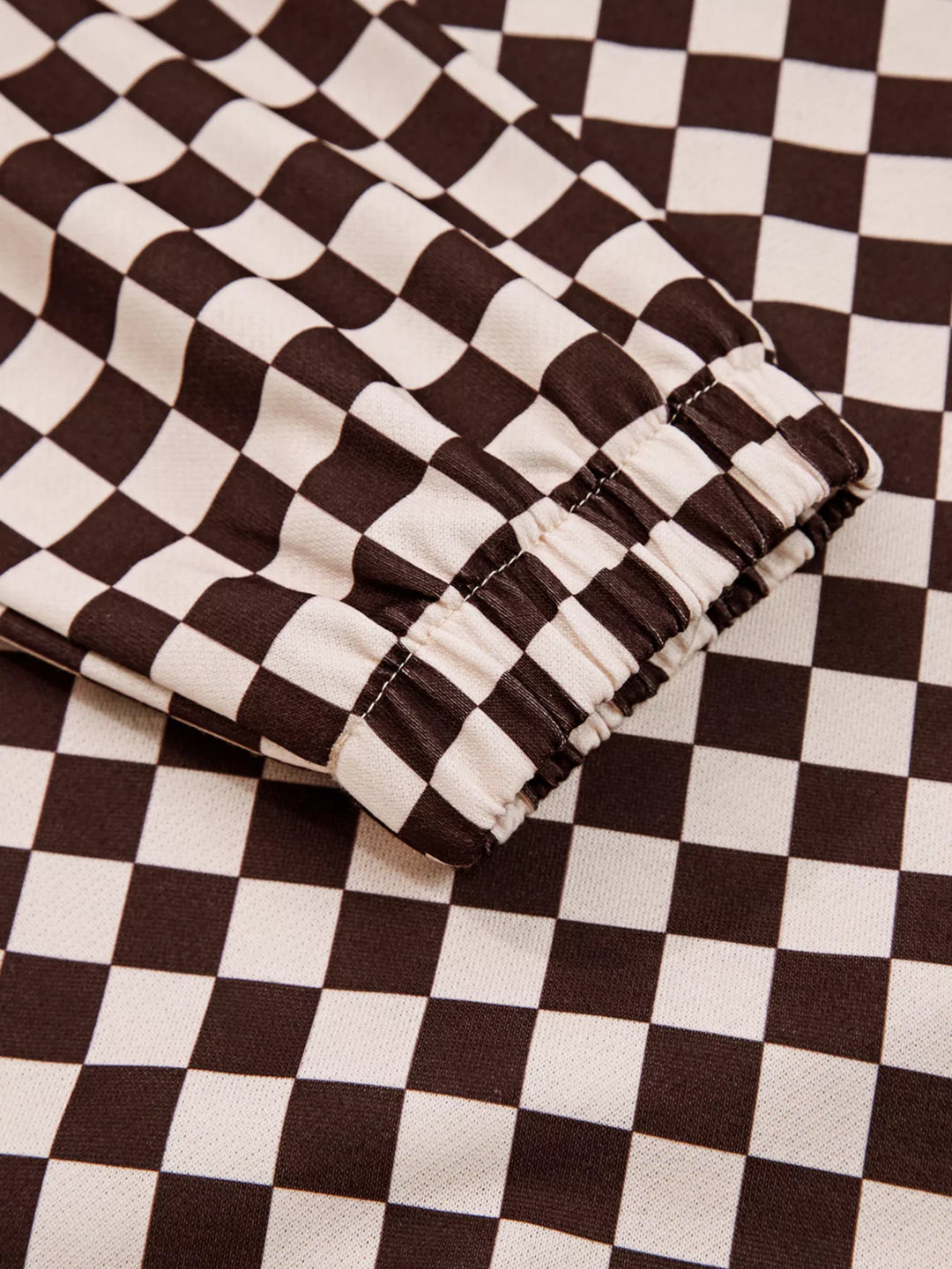 Checkered Drawstring Hoodie and Pants Set | Loungewear Sets Daverri Fashions
