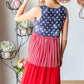 Heimish Full Size US Flag Theme Contrast Tank Dress S Tank Dresses