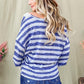 And The Why Striped Lace Detail V Neck Top - DAVERRI FASHIONS