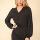 VERY J Ruched Detail Bodycon Mini Dress Black Mini Dresses