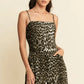 Davi & Dani Leopard Spaghetti Straps Wide Leg Jumpsuit Jumpsuits