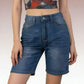 Daverri high waist denim shorts with classic five-pocket design