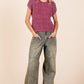Mittoshop Washed Wide Leg Jeans with Pockets - DAVERRI FASHIONS
