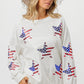 BiBi American Flag Sequin Star Sweatshirt Sweatshirts