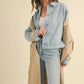 MABLE Layered Look Trench Coat With Denim Jacket