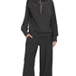 Zenana Ribbed High Neck Half Zip Pullover & Pants Set - DAVERRI FASHIONS