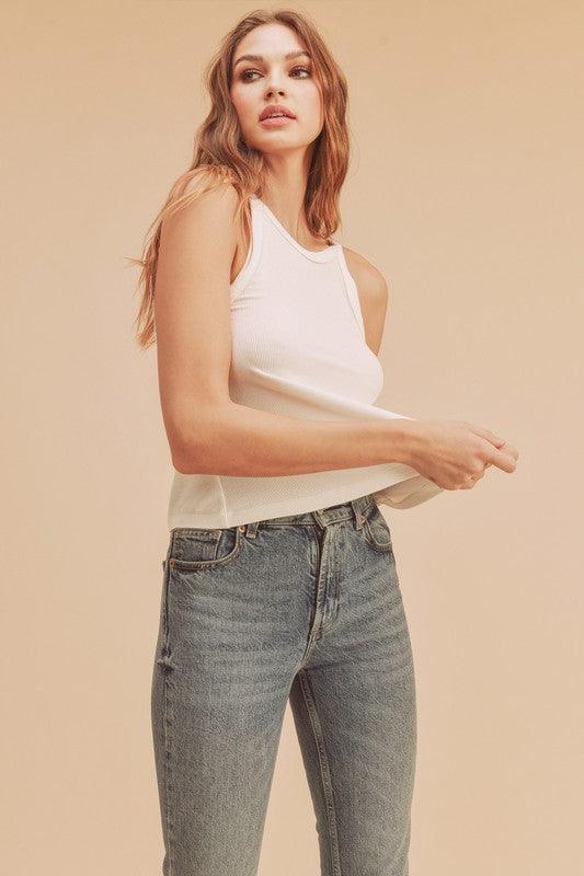 Aemi + Co Lightweight Ribbed Tank | Daverri Fashions