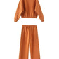Daverri Fashions Zip Up Top and Drawstring Pants Two-Piece Set - DAVERRI FASHIONS
