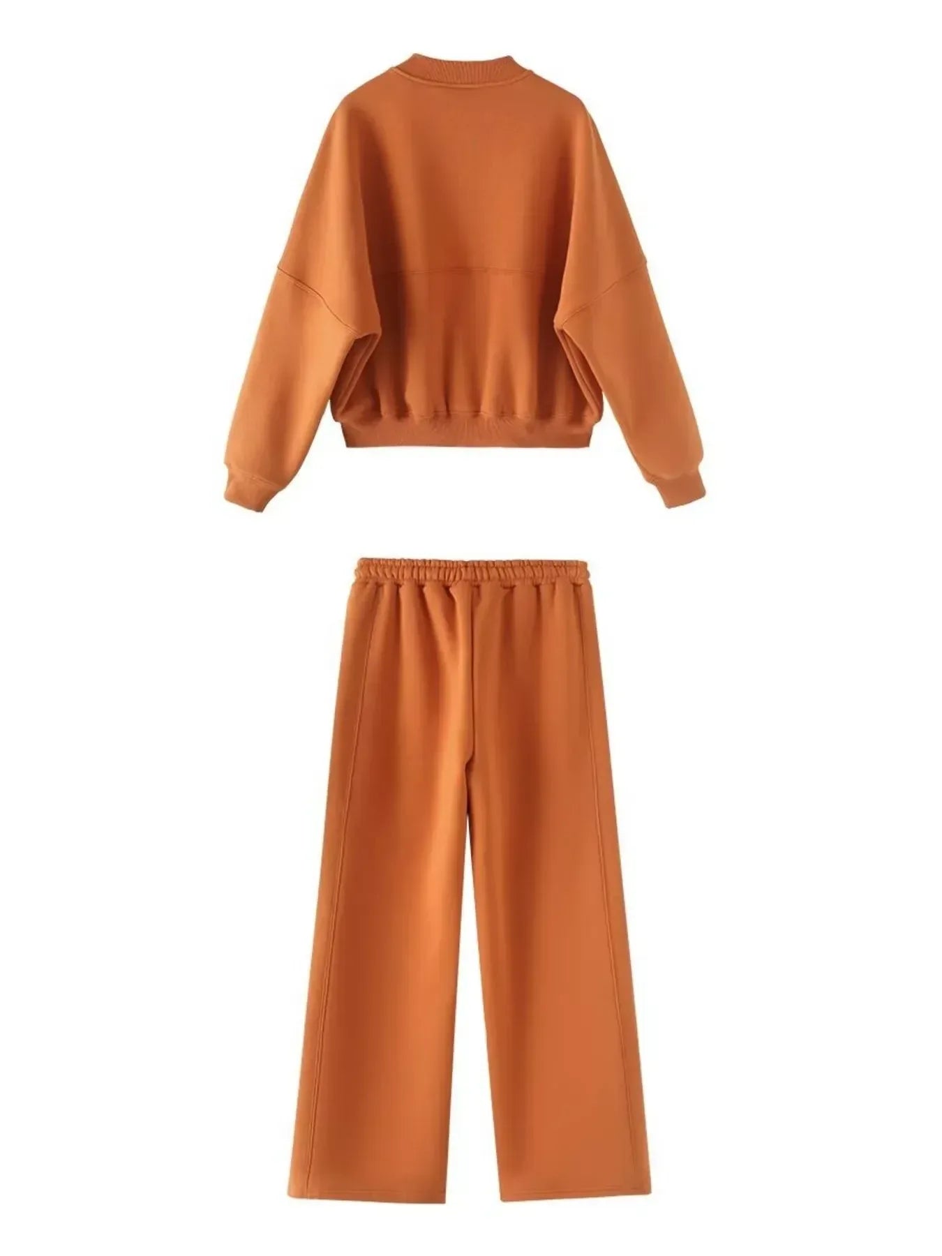 Daverri Fashions Zip Up Top and Drawstring Pants Two-Piece Set - DAVERRI FASHIONS