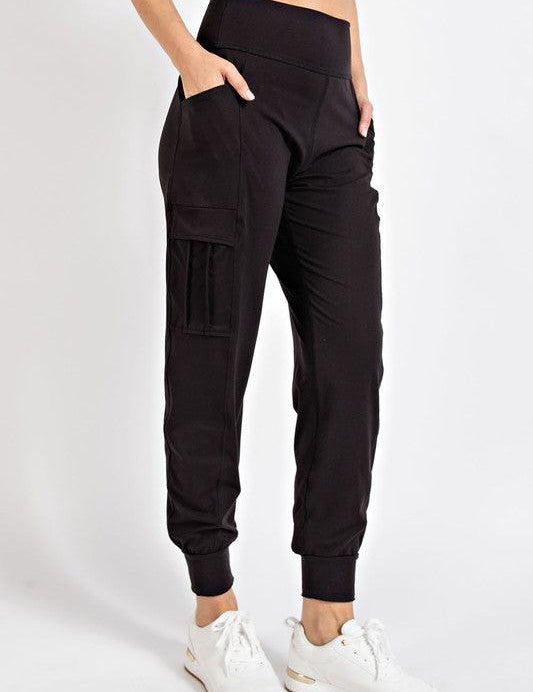 Rae Mode Butter Joggers With Side Pockets Black Lounge Pants