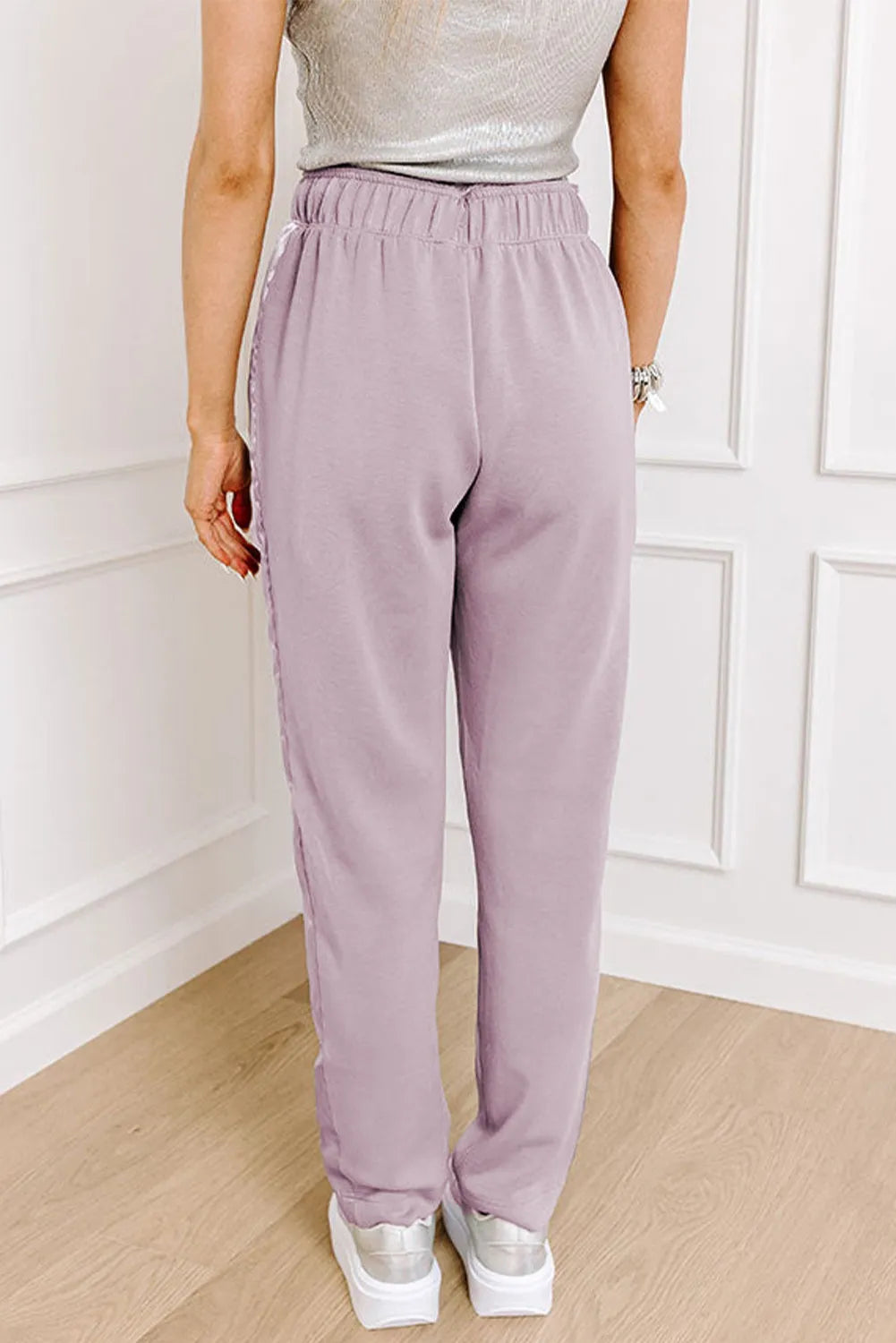 Drawstring Pants with Pockets | Loungewear Pants Daverri Fashions