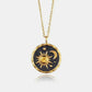 Alloy Inlaid Zircon Sun & Moon Necklace - DAVERRI FASHIONS