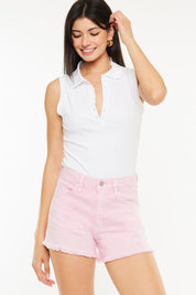 PK Kancan Raw Hem High Waist Denim Shorts | Daverri Fashions