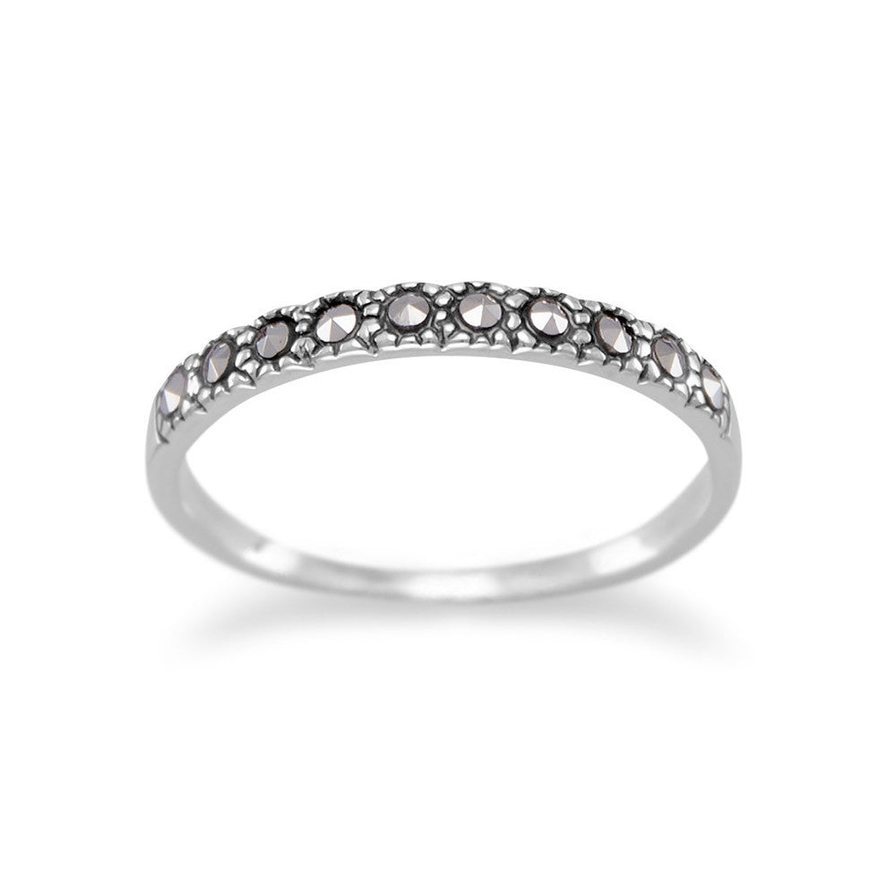 Thin Marcasite Band 9 Rings