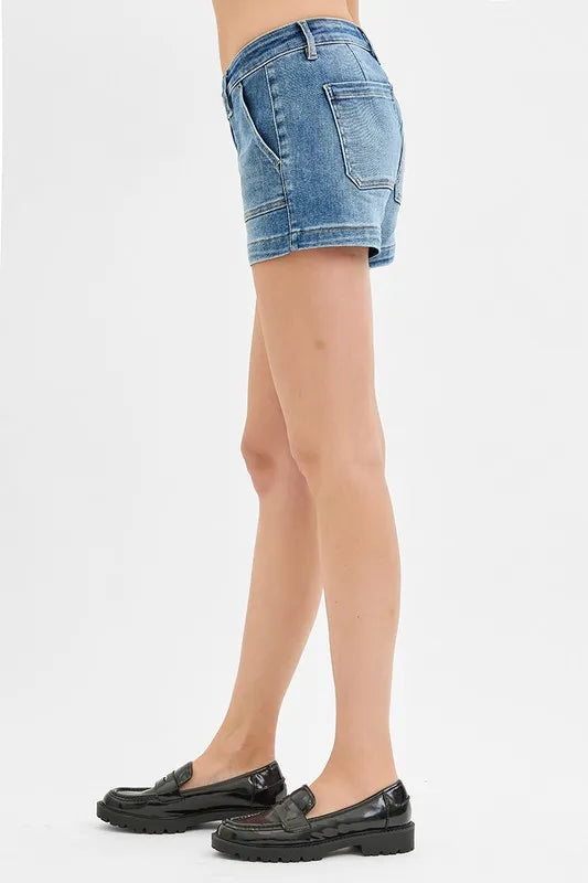 RISEN Low Rise Patched Pocket Shorts Shorts