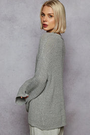POL Oversized V-Neck Knit Top | Tops Daverri Fashions