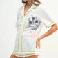 MABLE Embroidered Button Down Shirt and Shorts Set Outfit Sets