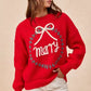 BiBi Christmas Wreath Merry Letter Knit Top - DAVERRI FASHIONS