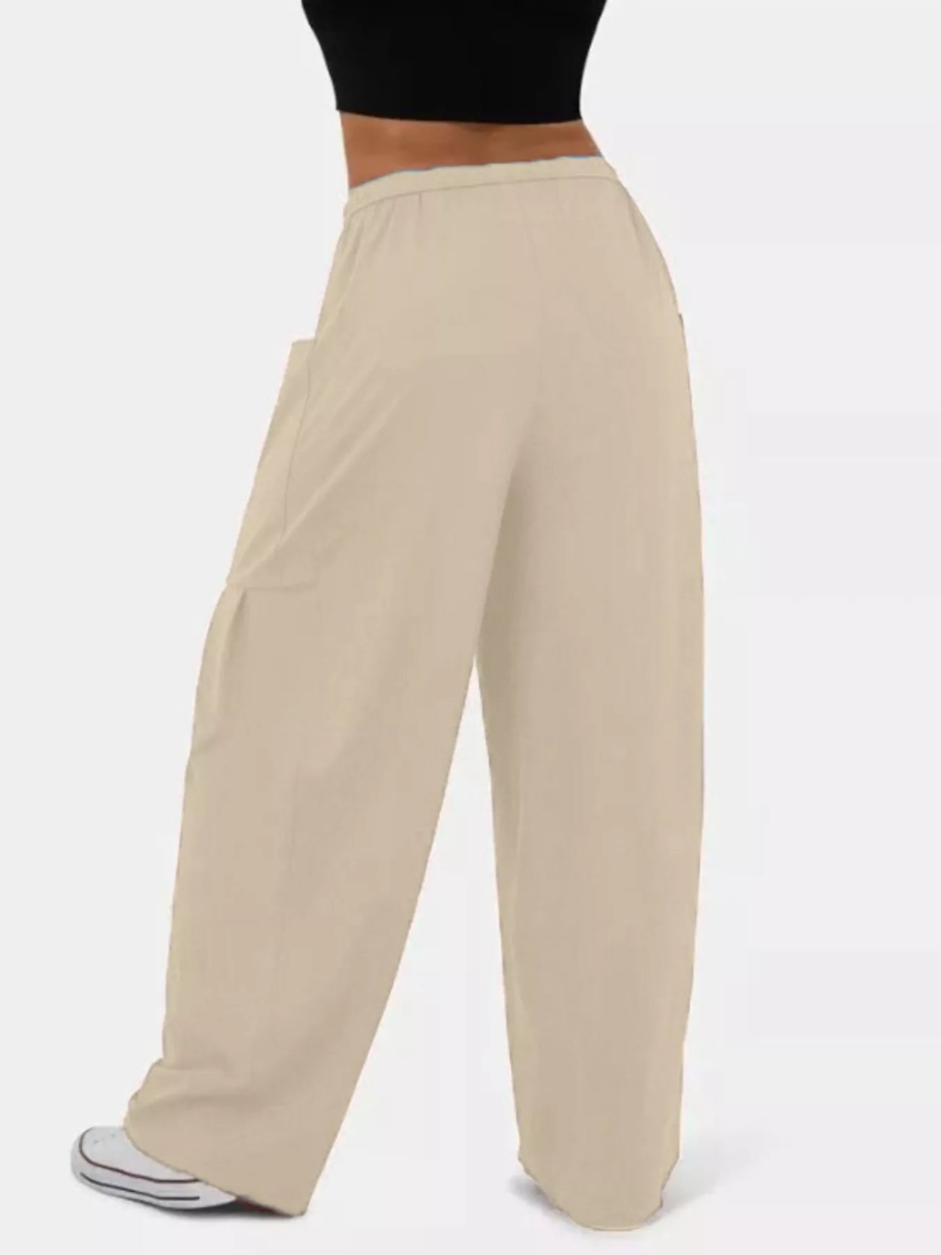 Drawstring Wide Leg Pants | Pants Daverri Fashions