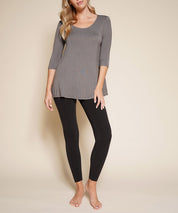 BAMBOO ELBOW TUNIC T DULL GREY