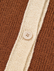 Contrast Knit V Neckline Cardigan | Cardigans Daverri Fashions