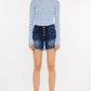 Kancan Mid Rise Button Fly Denim Shorts Denim Shorts