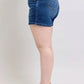 Judy Blue Double Button Waistband Denim Shorts Plus Size - DAVERRI FASHIONS