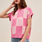 SO ME Check Plaid Casual Sweater Top