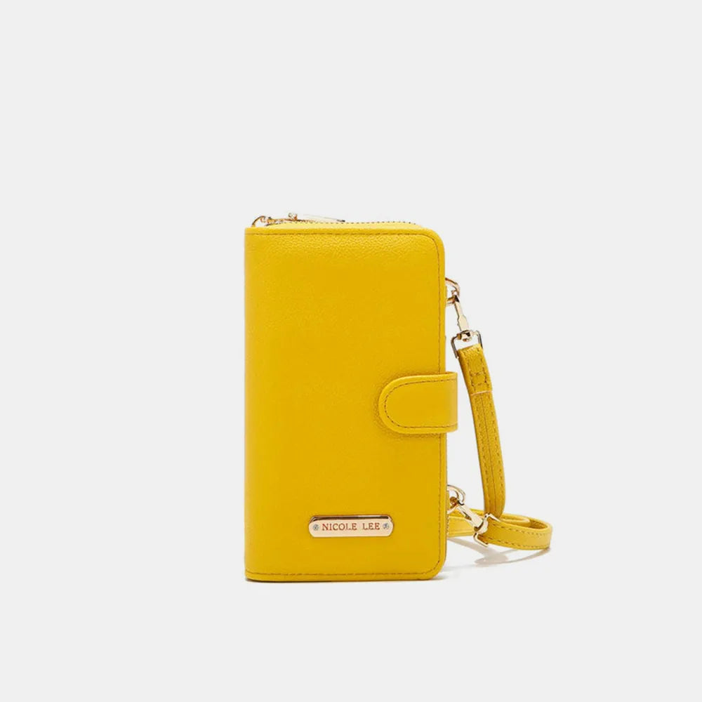 Nicole Lee USA 2 Piece Phone Case Crossbody Wallet Mustard One Size Wallets