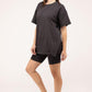 Cotton Round Neck Top & Biker Shorts Set Outfit Sets