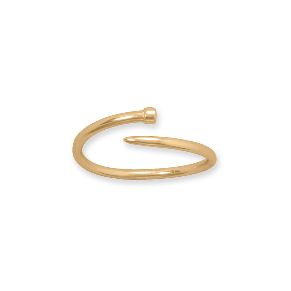 14 Karat Gold Plated Wrap Nail Ring Rings