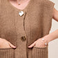 SO ME Big Metal Button Front Sweater Vest Sweater Vests
