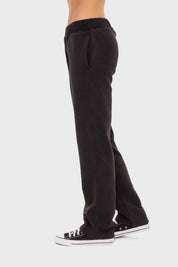 Mono B Elastic Waist Fleece Pants with Pockets | Daverri Fashions
