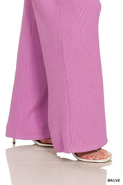 Zenana Rolled Sleeve Top and Pants Sweater Set | Outfit Sets Daverri Fashions