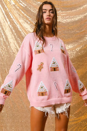 BiBi Christmas Theme Patches Sweater | Daverri Fashions