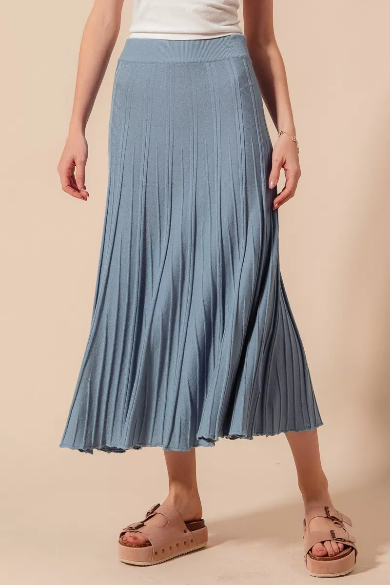 SO ME A Line Knitted Sweater Midi Length Skirt | Skirts Daverri Fashions