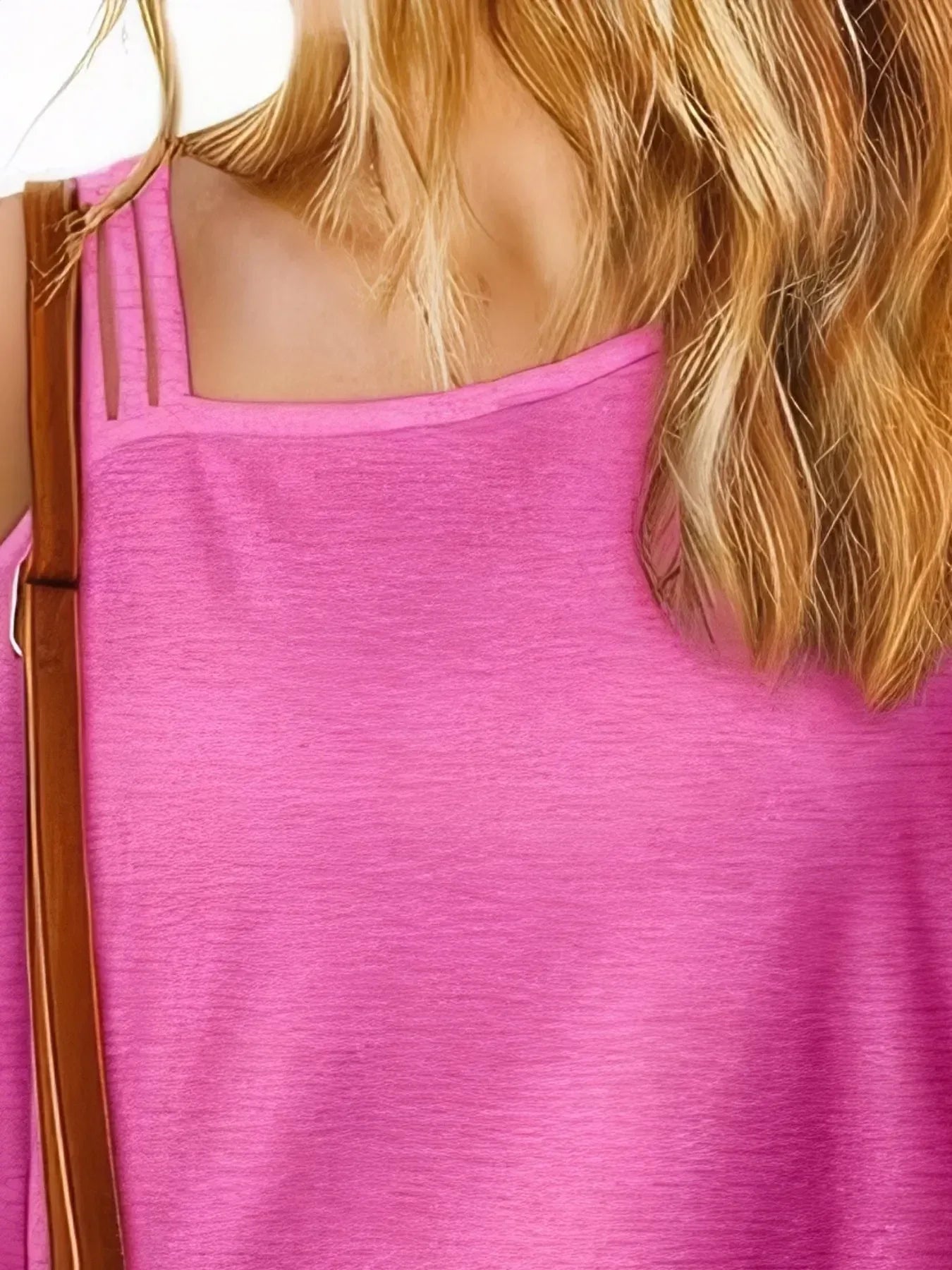 Asymmetrical Neck Half Sleeve T-Shirt - DAVERRI FASHIONS